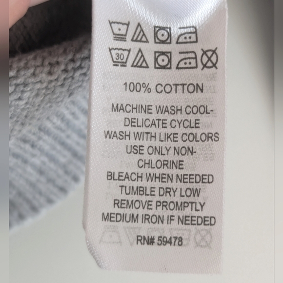 Tahari Button Up Cardigan Sweater in grey and pink size 18 months - Picture 13 of 13